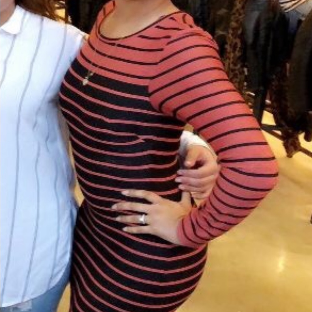 Ribbed Striped Dress